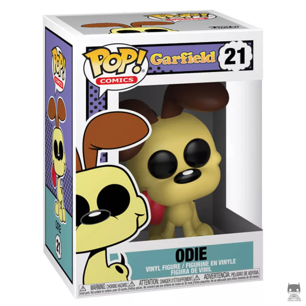 Figura Funko Pop! Odie en su caja