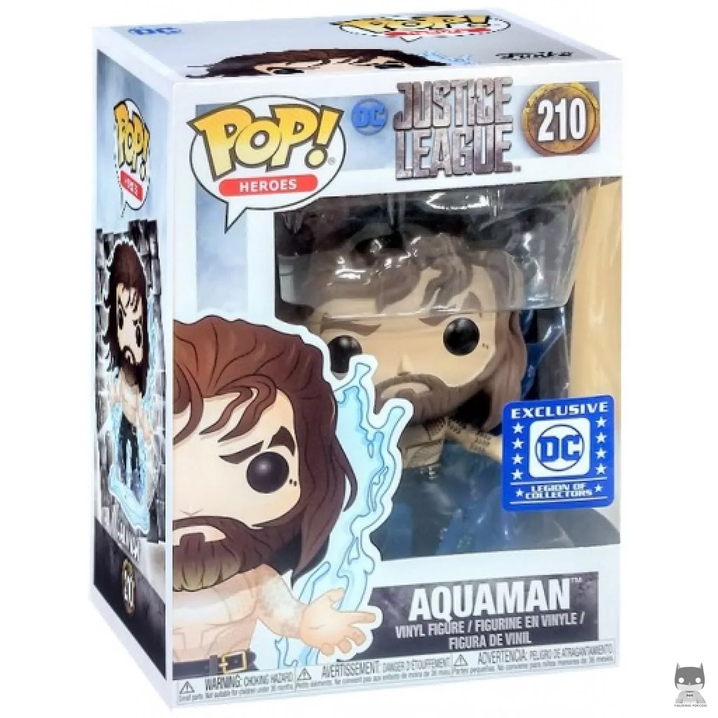 Figura Funko Pop! Aquaman sin camiseta en su caja