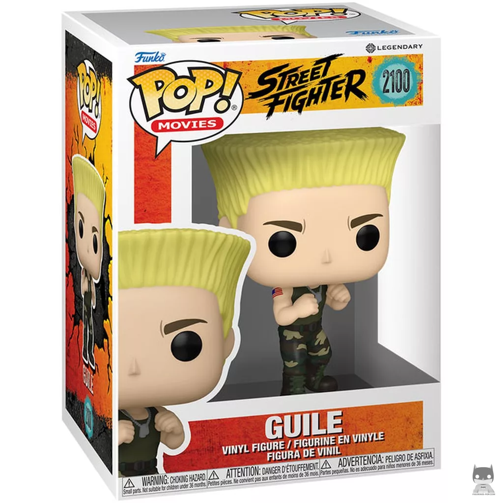Figura Funko Pop! Guile en su caja