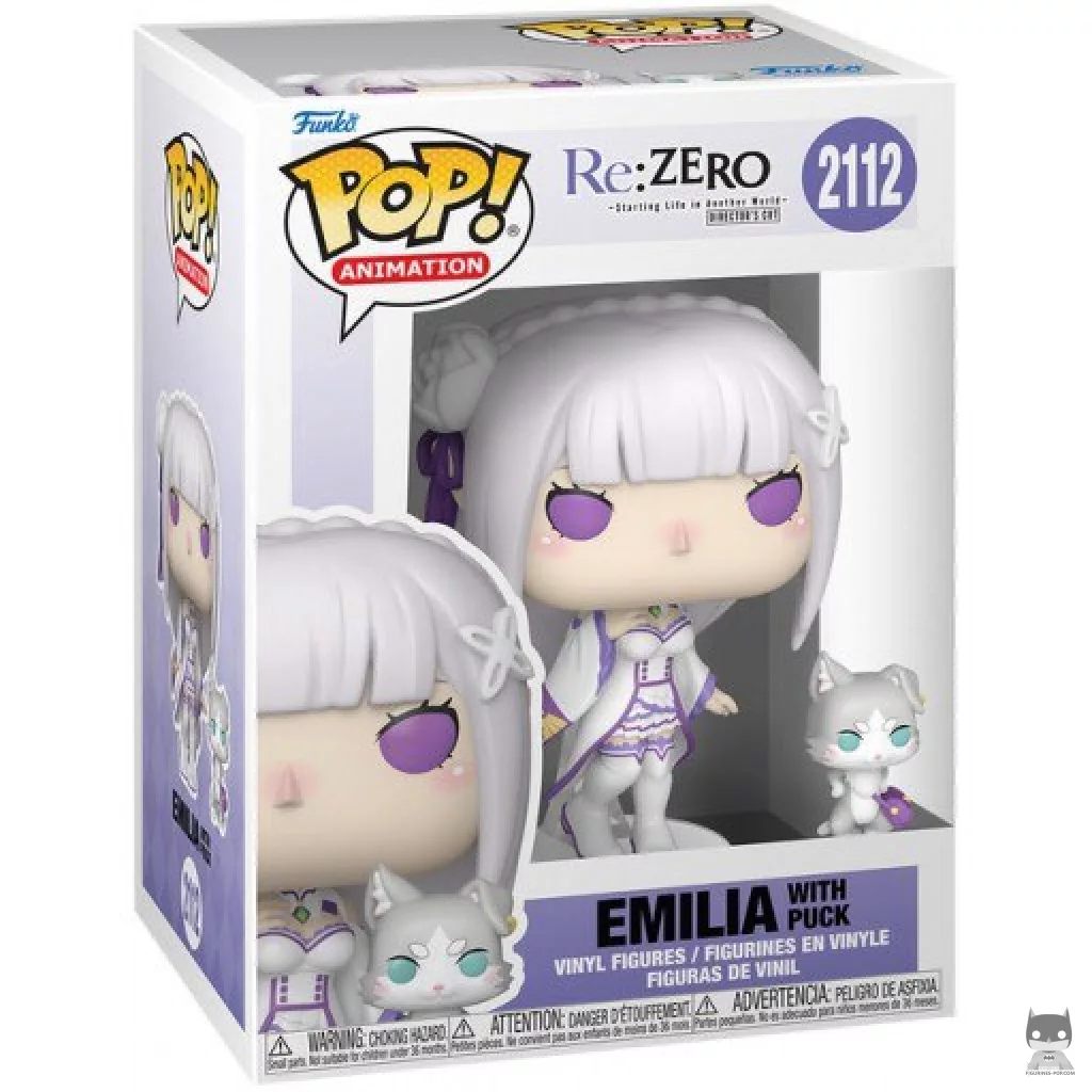Figura Funko Pop! Emilia con Puck en su caja