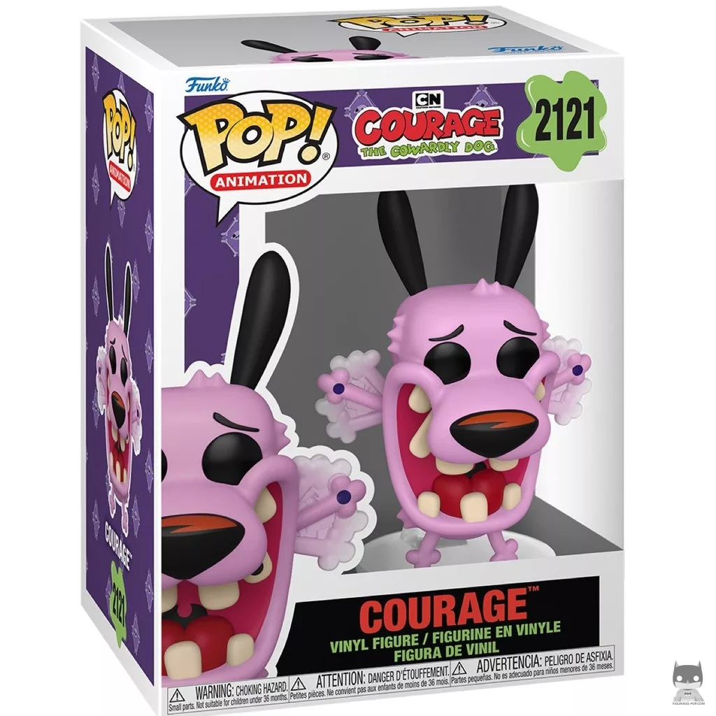 Figura Funko Pop! Coraje en su caja