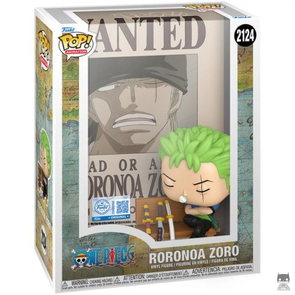 Figura Funko Pop! Roronoa Zoro (Póster) en su caja