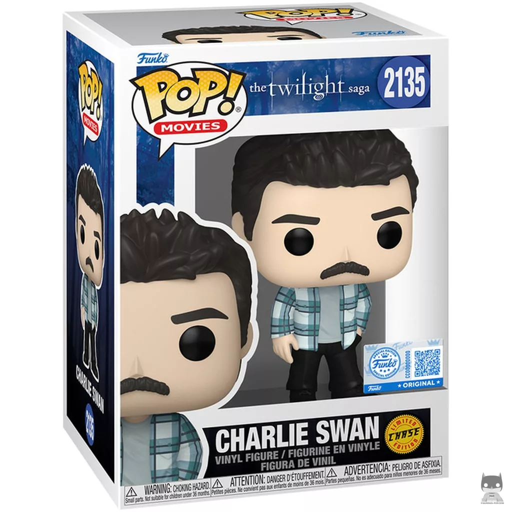 Figura Funko Pop! Charlie Swan (Chase) en su caja