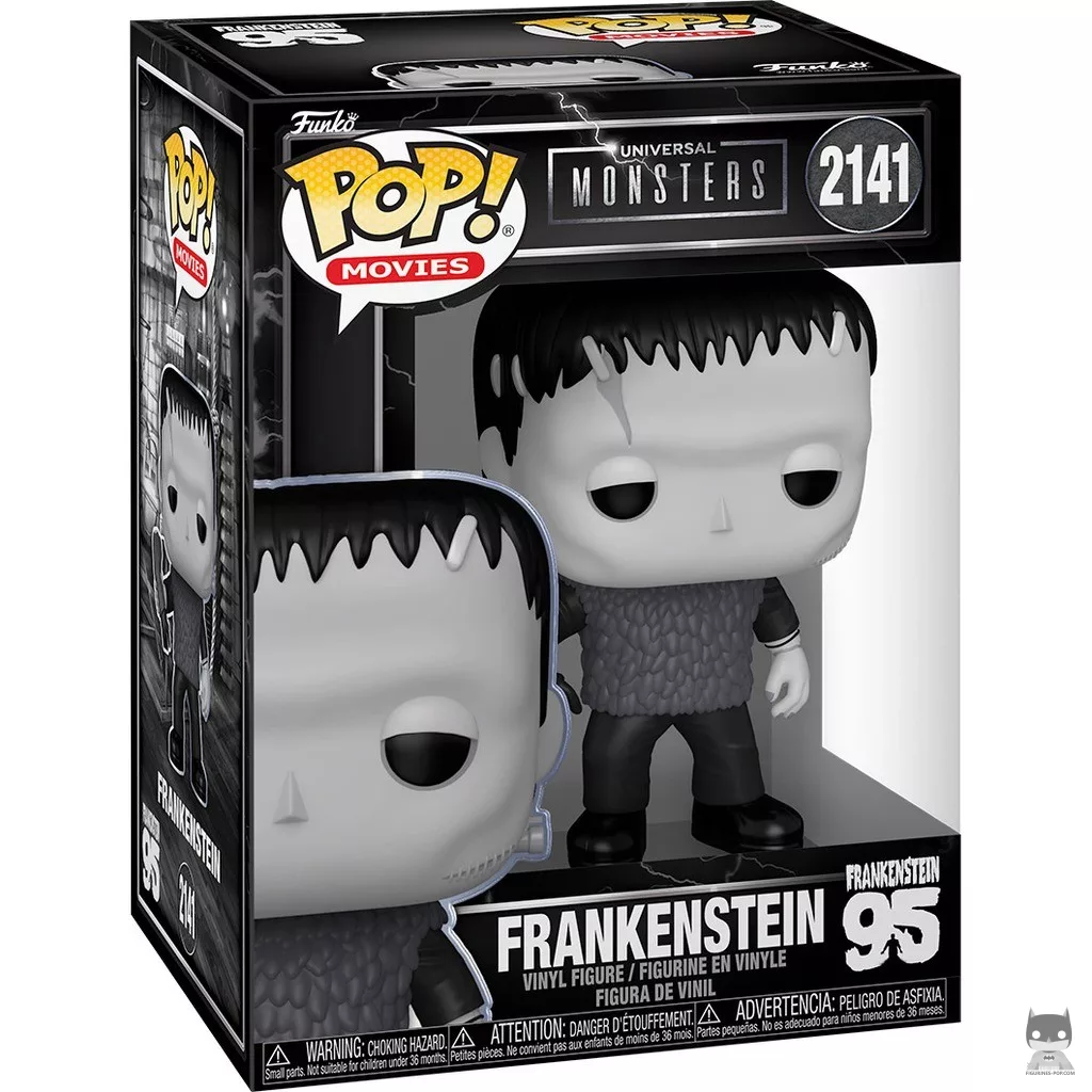 Figura Funko Pop! Frankenstein 95.º aniversario (Blanco y negro) en su caja