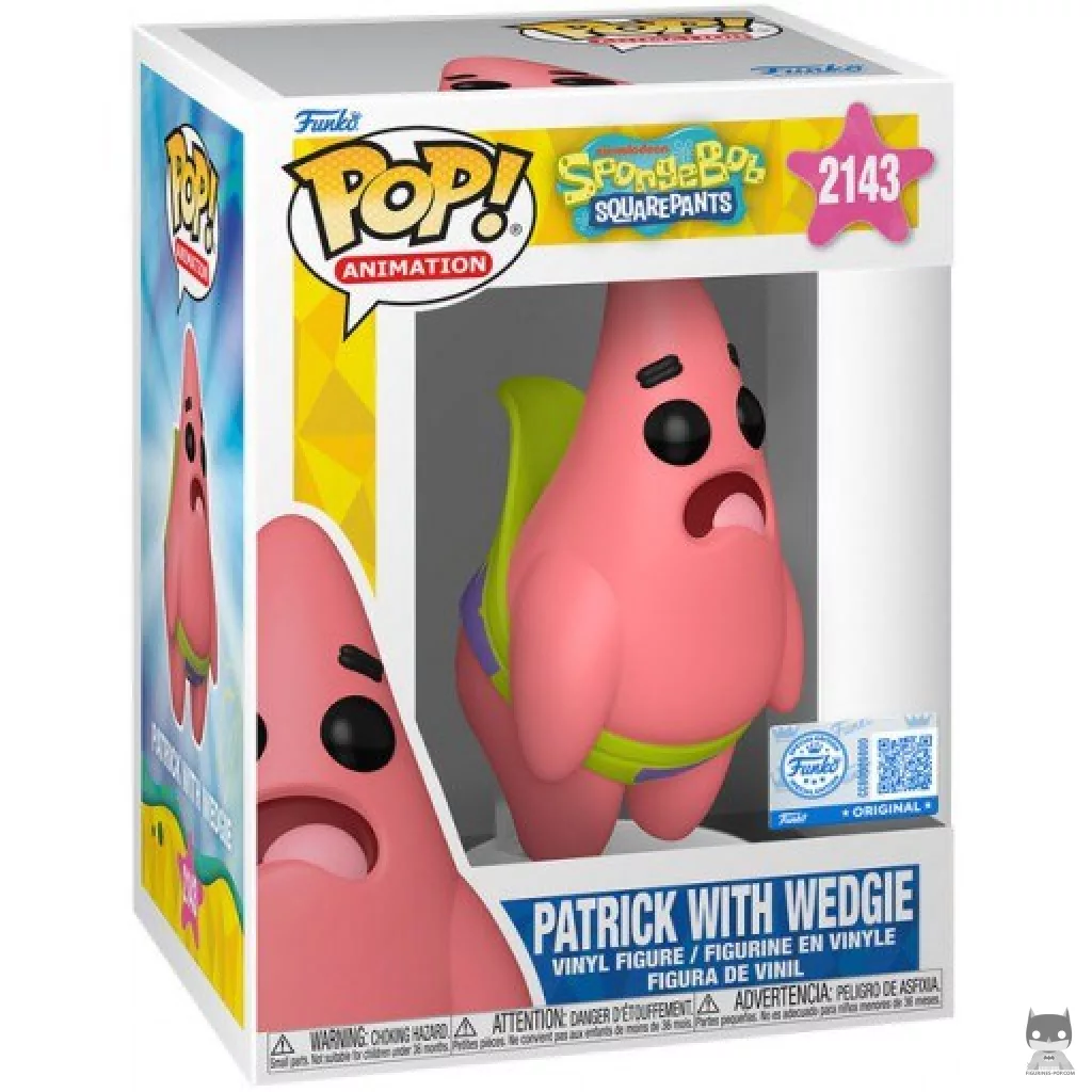 Figura Funko Pop! Patricio con los calzoncillos subidos en su caja