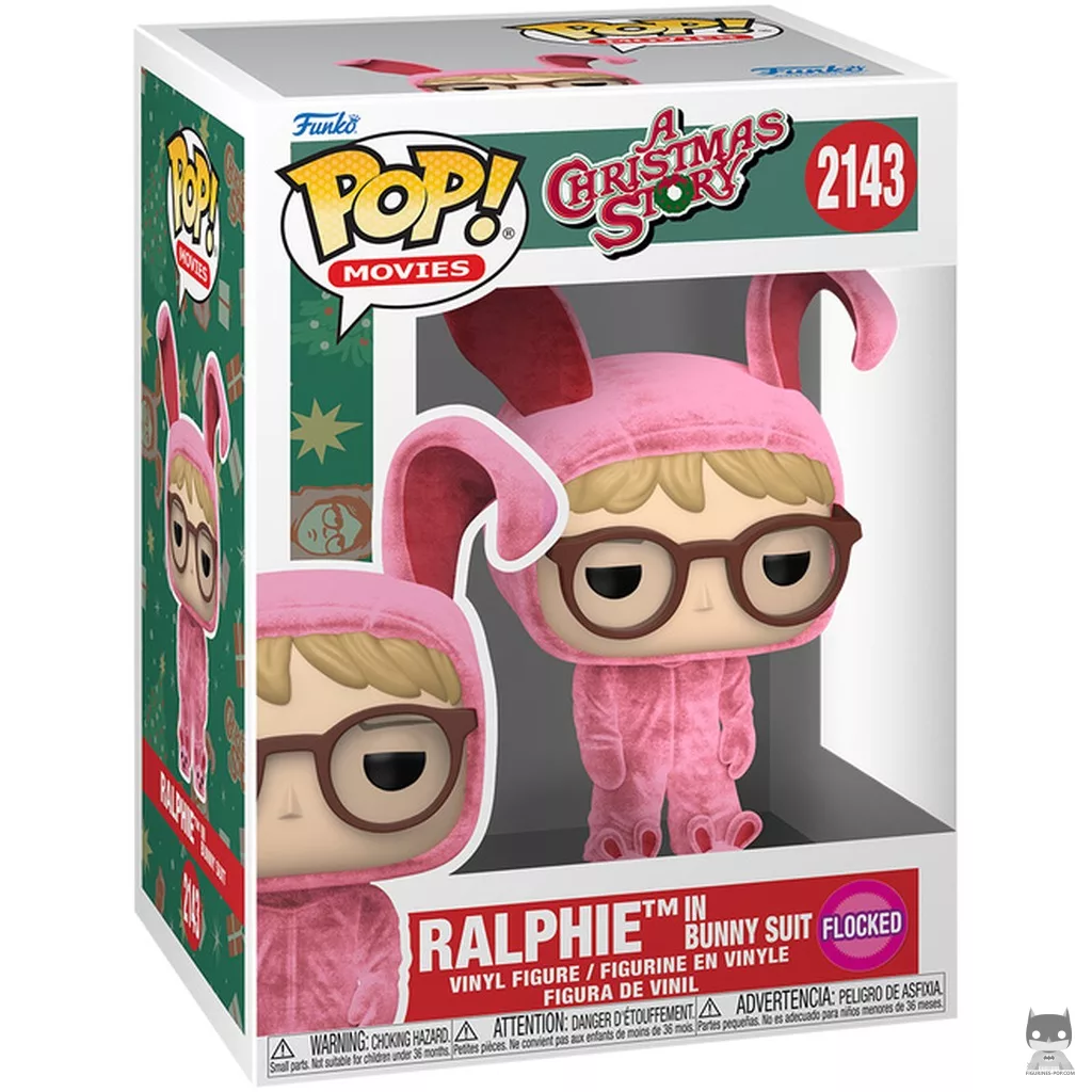 Figura Funko Pop! Ralphie con traje de conejo (Flocado) en su caja
