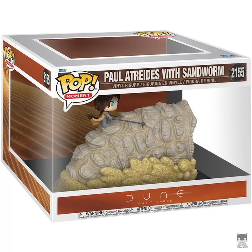 Figura Funko Pop! Paul Atreides con gusano de arena en su caja