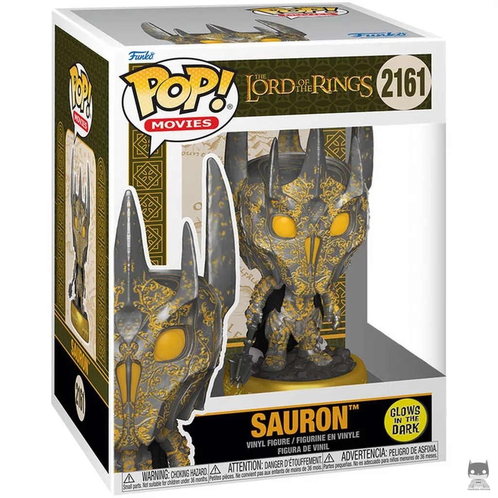 Figura Funko Pop! Sauron con arma (Brilla en la oscuridad) en su caja