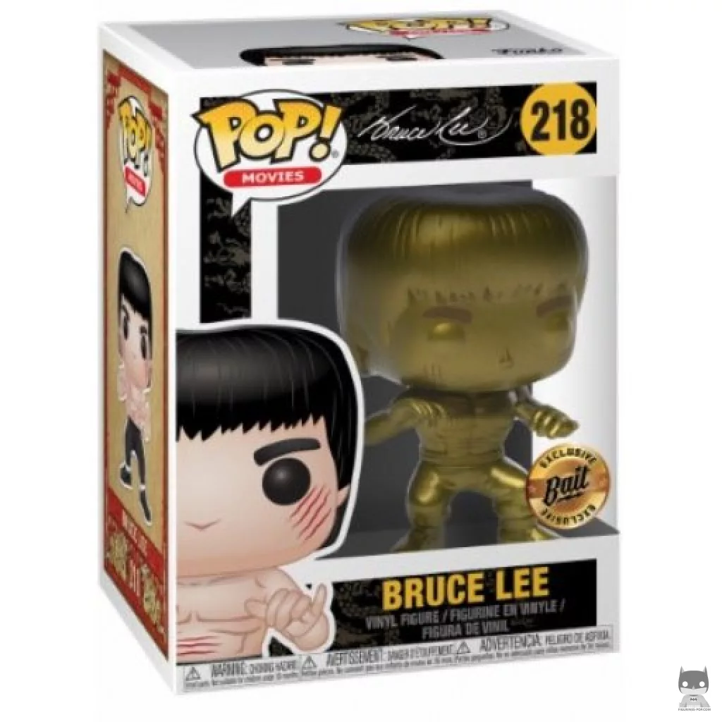 Figura Funko Pop! Bruce Lee (Dorado) en su caja