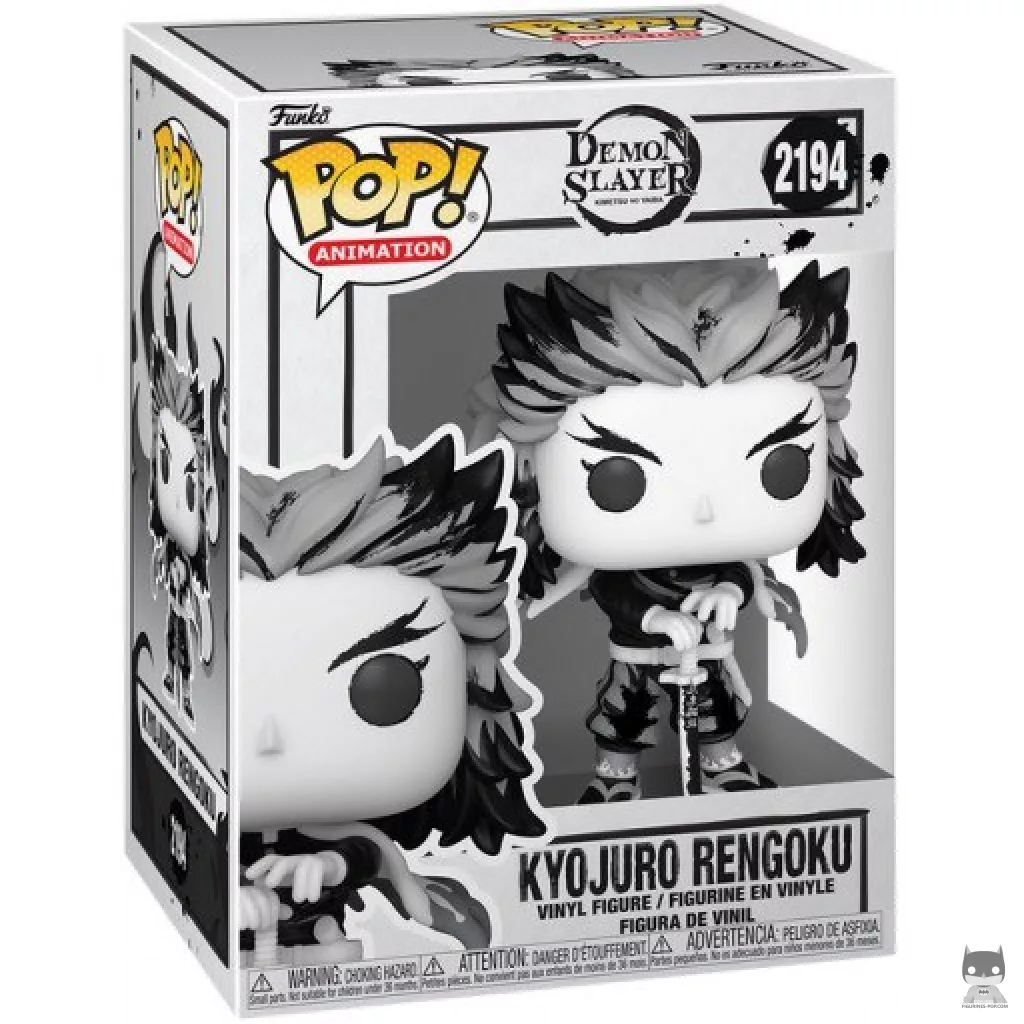 Figura Funko Pop! Kyojuro Rengoku (Sumi-Ink) en su caja