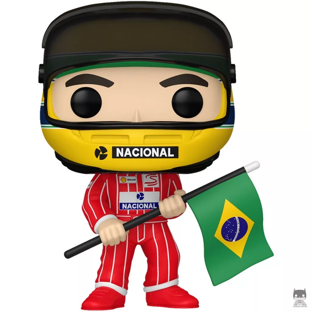 Figura Funko Pop! Ayrton Senna con la bandera de Brasil (Fórmula 1)