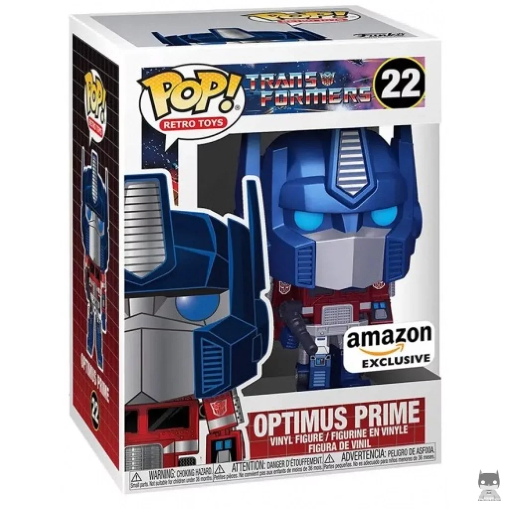 Figura Funko Pop! Optimus Prime (Metalizado) en su caja