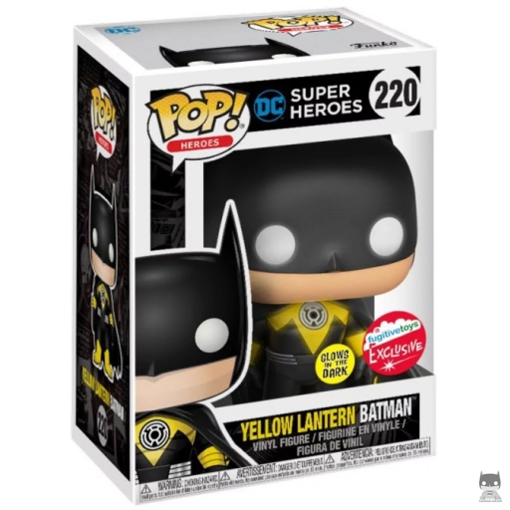 Figura Funko Pop! Batman Linterna Amarilla (Brilla en la oscuridad) en su caja