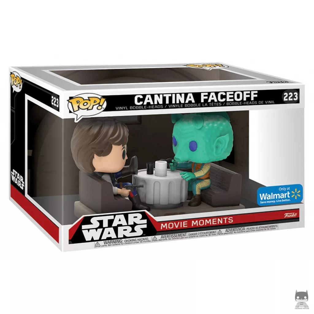 Figura Funko Pop! Han Solo & Greedo cara a cara en la cantina en su caja