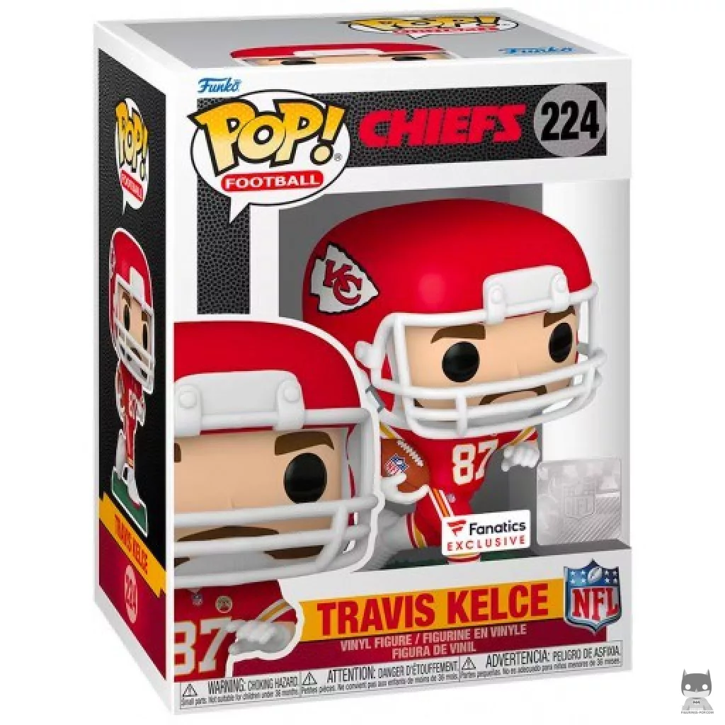 Figura Funko Pop! Travis Kelce en su caja