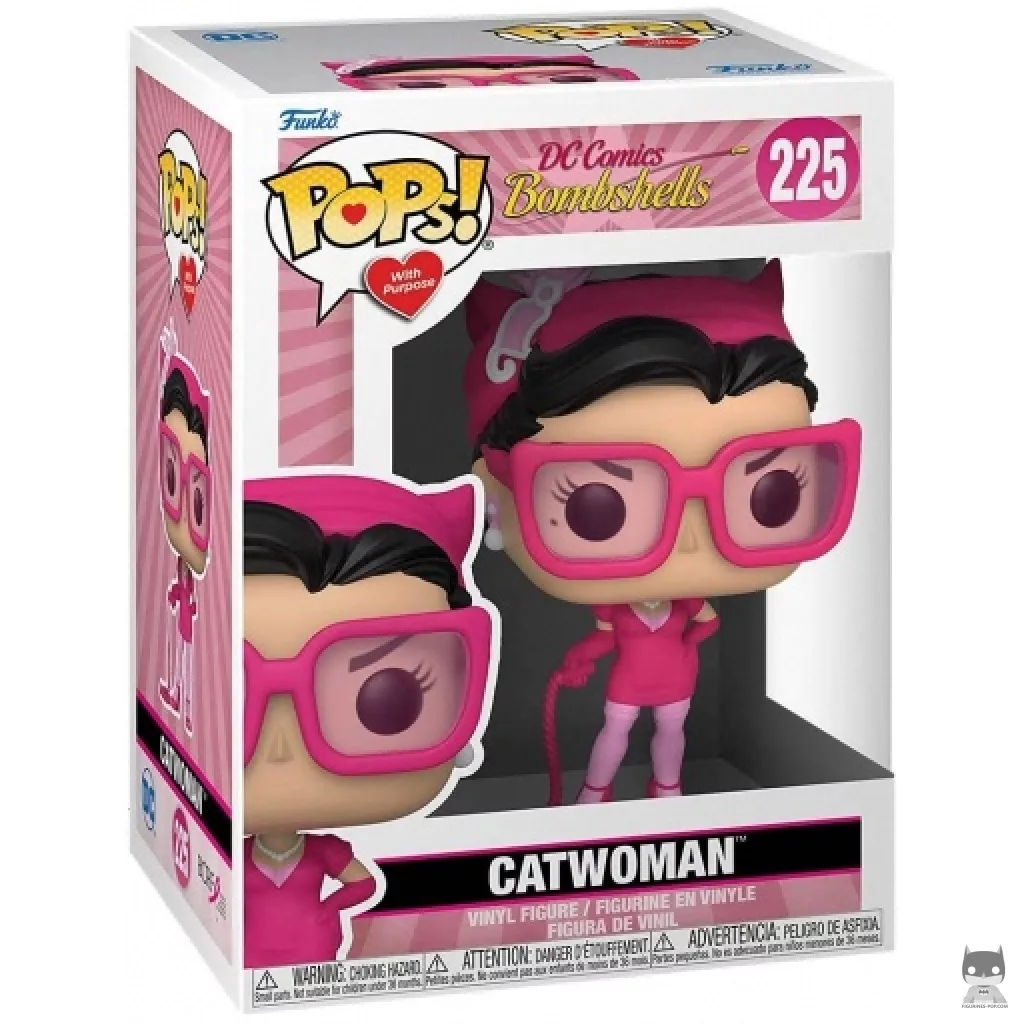 Figura Funko Pop! Catwoman (Cáncer de mama) en su caja