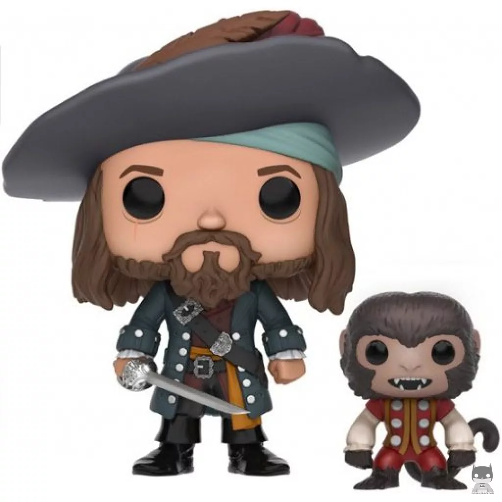 Figura Funko Pop! Capitán Barbossa con Mona (Piratas del Caribe)