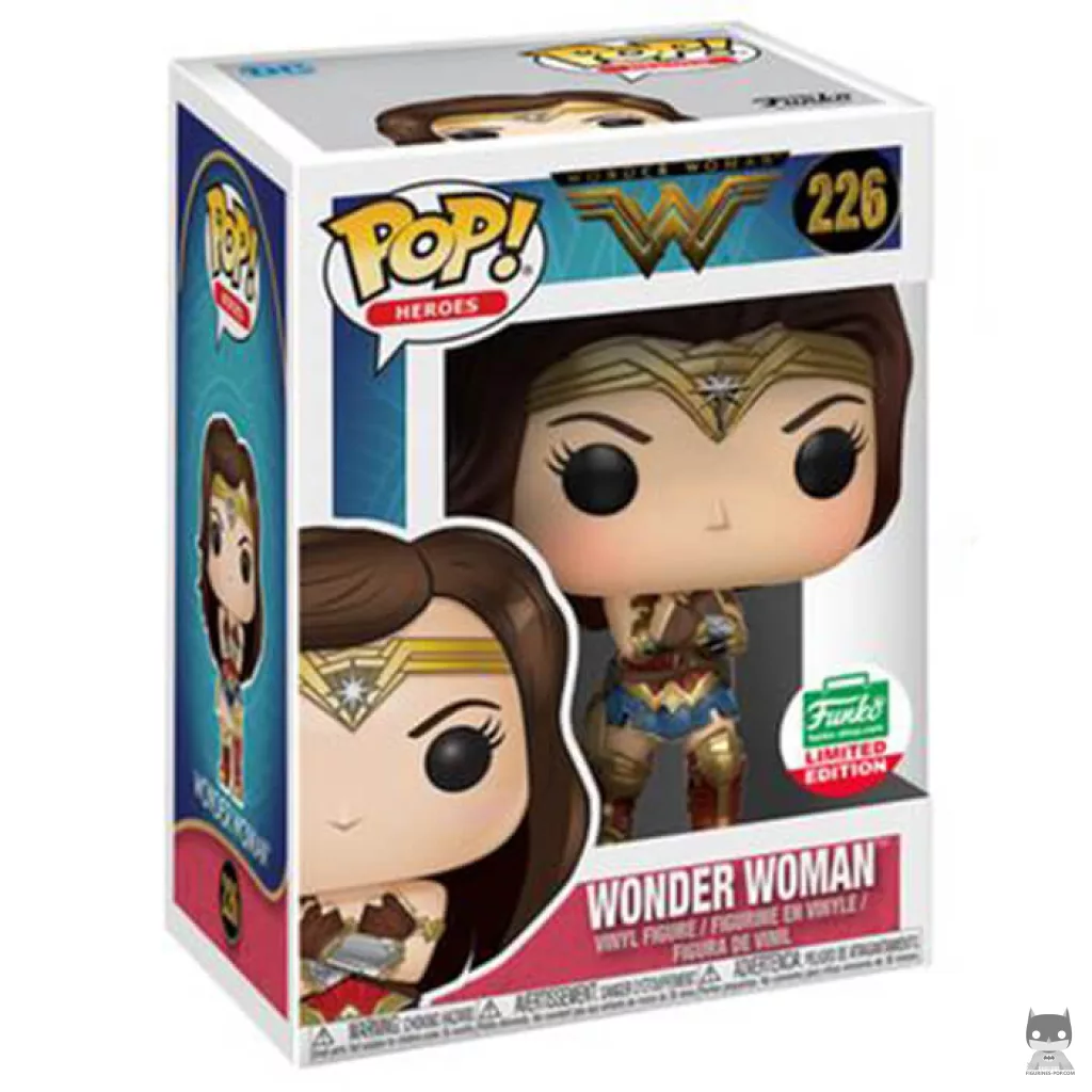 Figura Funko Pop! Wonder Woman con brazaletes en su caja