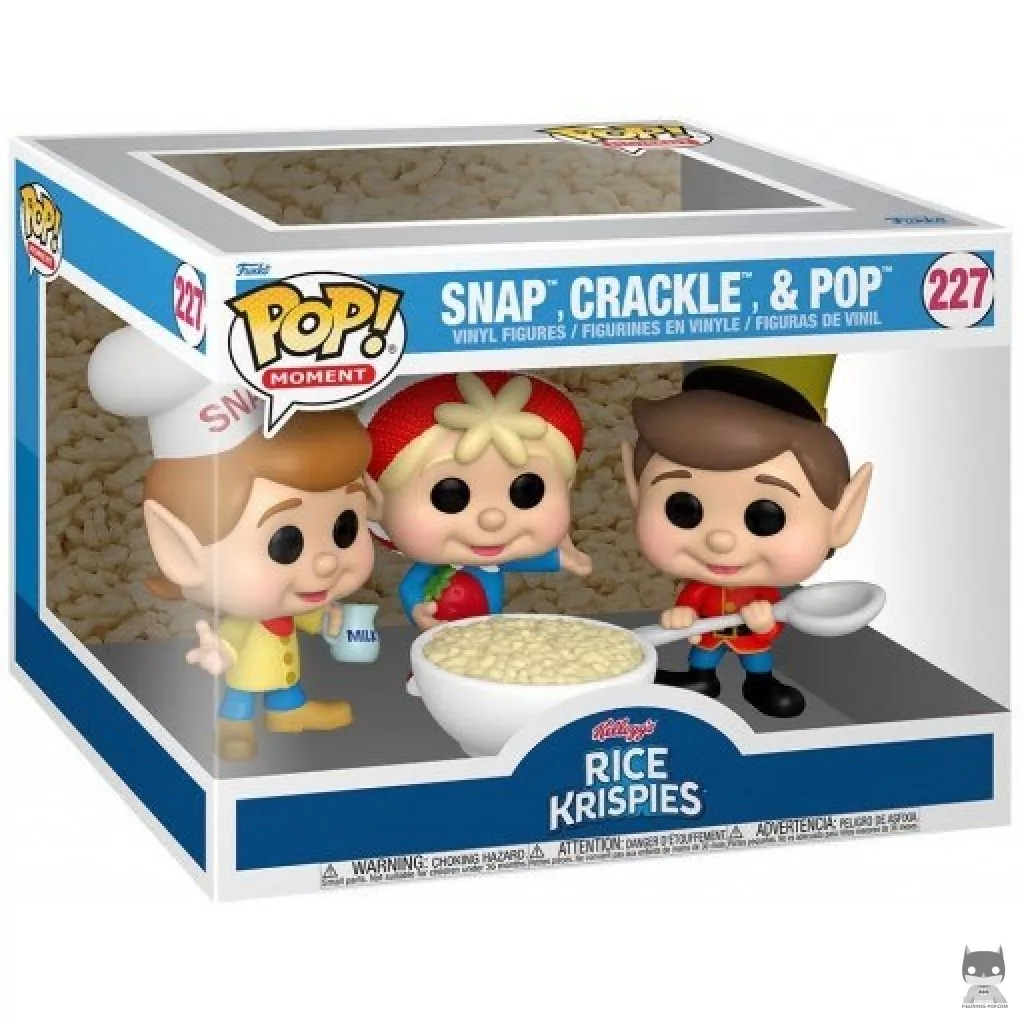Figura Funko Pop! Snap, Crackle & Pop (Rice Krispies de Kellogg's) en su caja