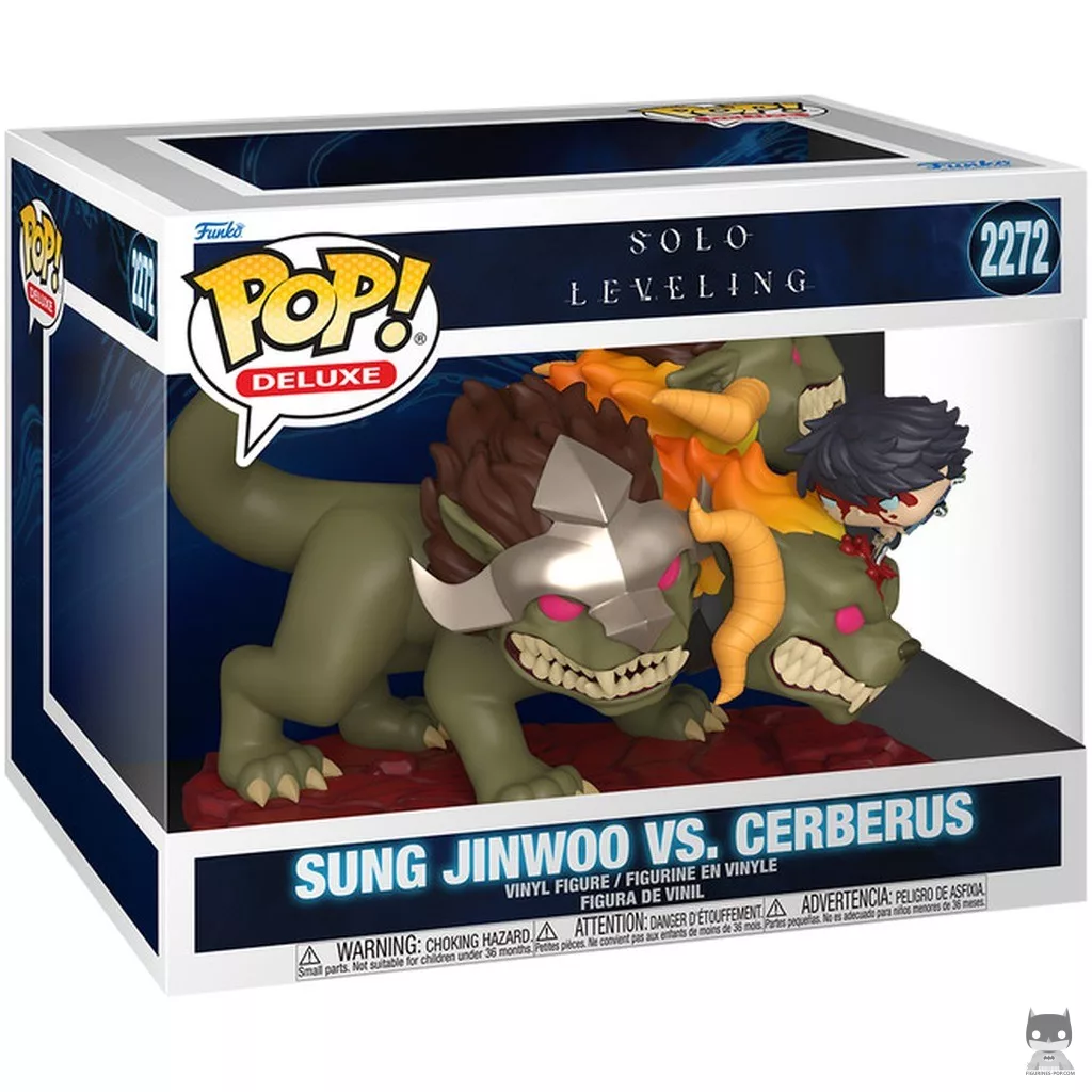 Figura Funko Pop! Sung Jinwoo vs. Cerbero en su caja