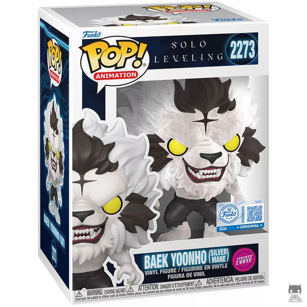 Figura Funko Pop! Baek Yoonho (Melena Plateada) (Chase & Flocado) en su caja