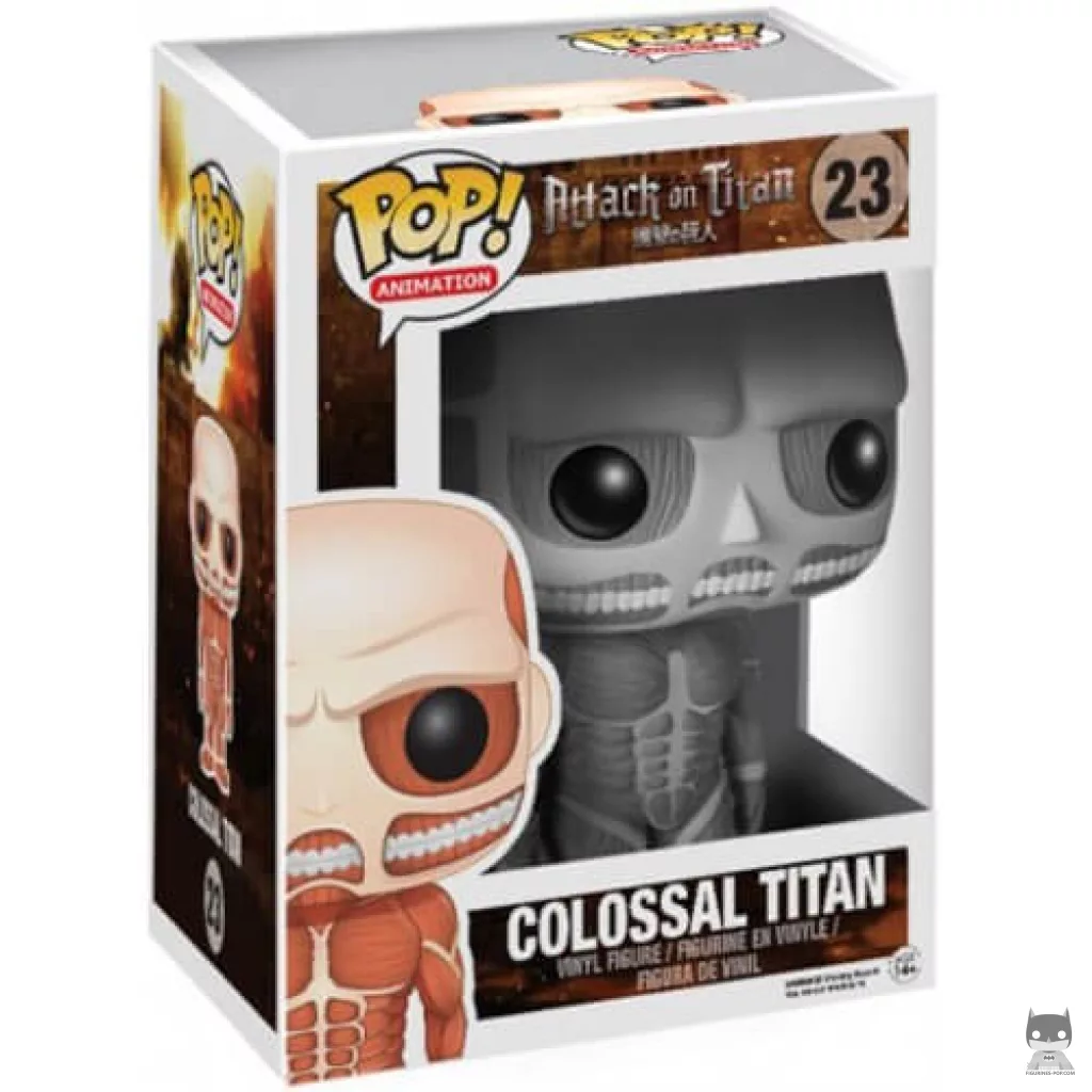 Figura Funko Pop! Titán Colosal (Blanco y negro) en su caja