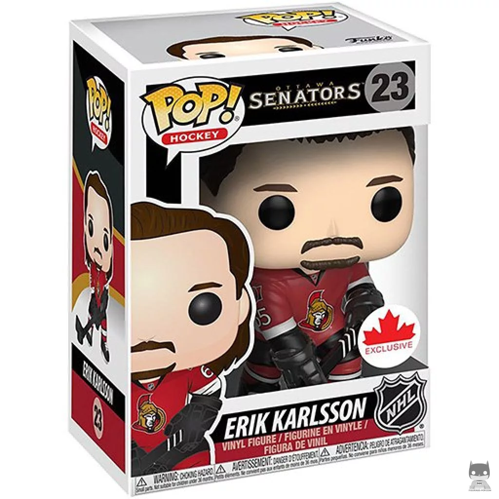 Figura Funko Pop! Erik Karlsson en su caja