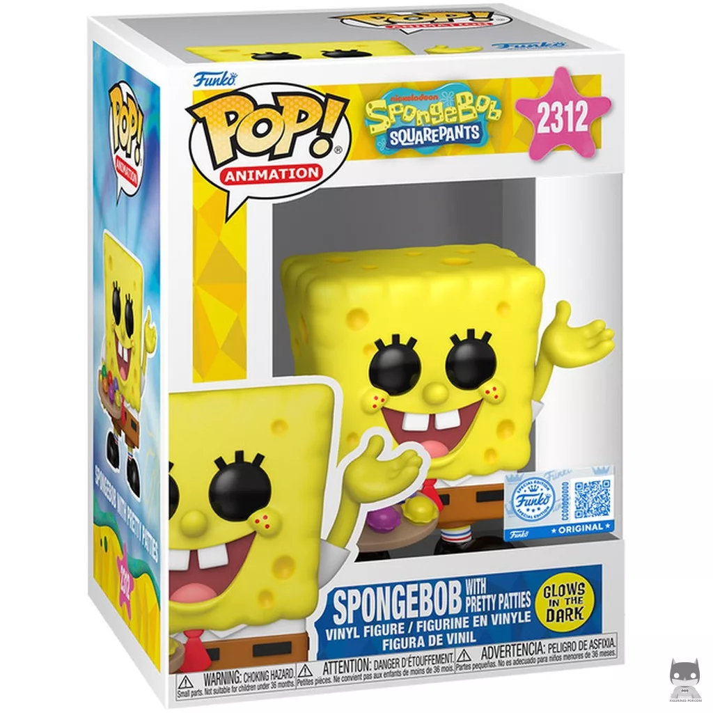 Figura Funko Pop! Bob Esponja con Cangreburgers (Brilla en la oscuridad) en su caja