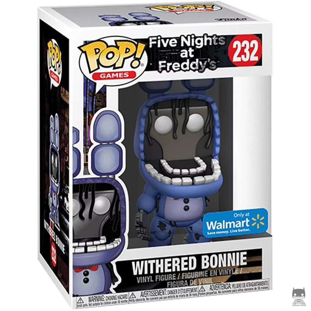Figura Funko Pop! Withered Bonnie en su caja