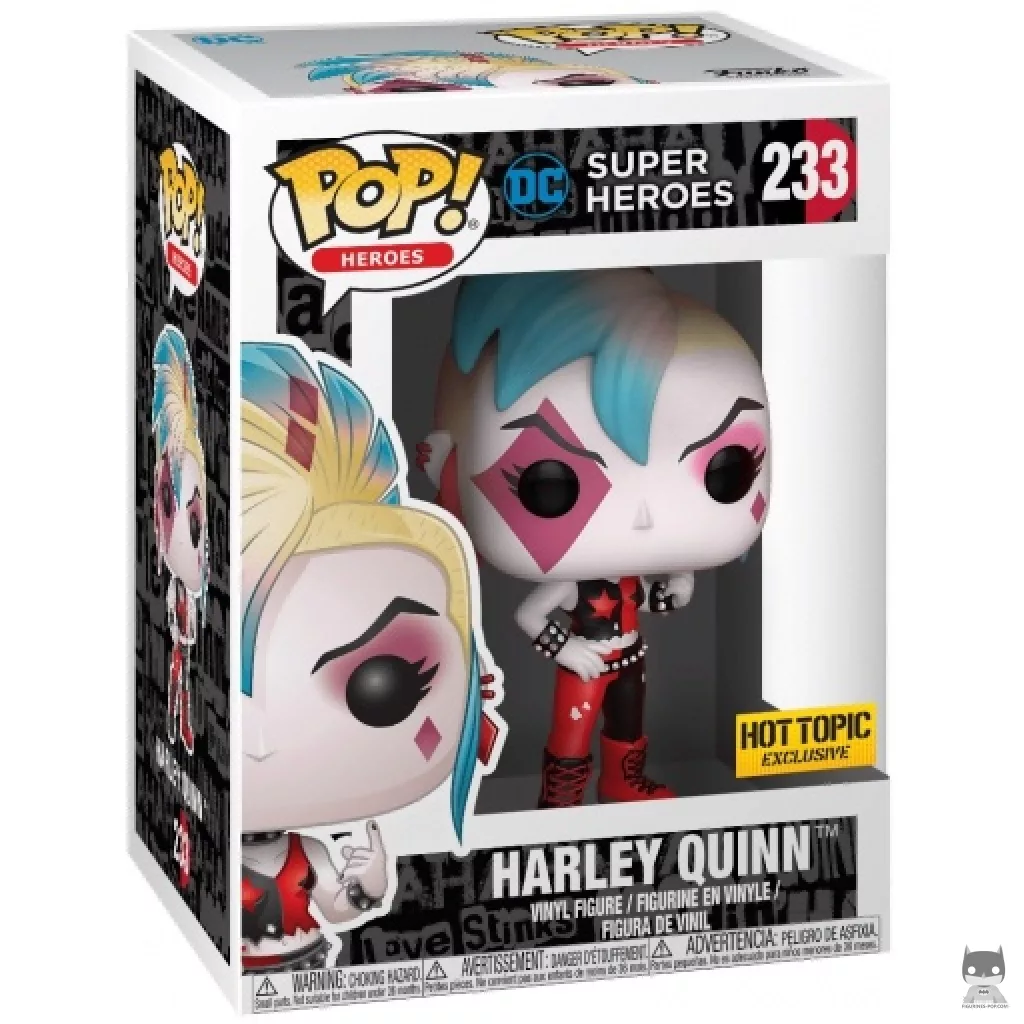 Figura Funko Pop! Harley Quinn punk rock en su caja