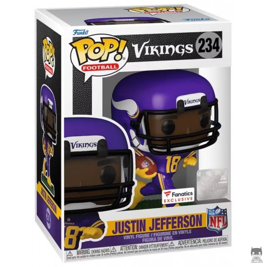 Figura Funko Pop! Justin Jefferson en su caja