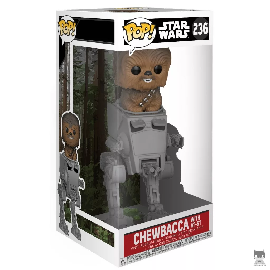 Figura Funko Pop! Chewbacca con AT-ST en su caja