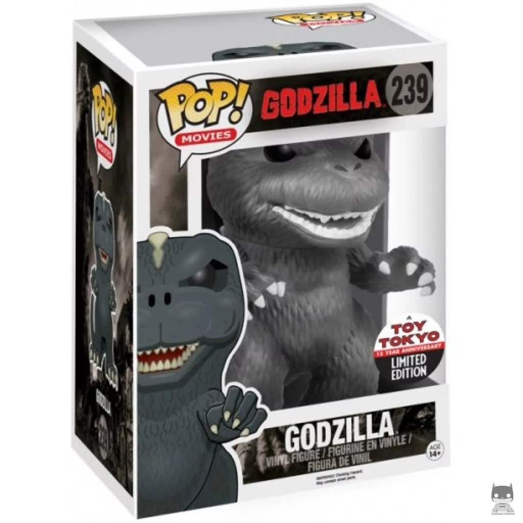 Figura Funko Pop! Godzilla (Blanco y negro) (Supersized) en su caja