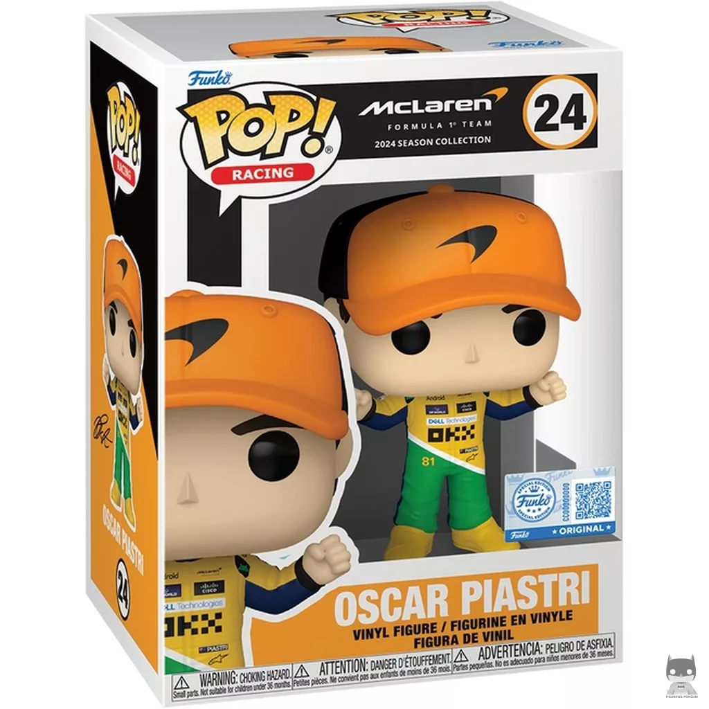 Figura Funko Pop! Oscar Piastri (McLaren) en su caja