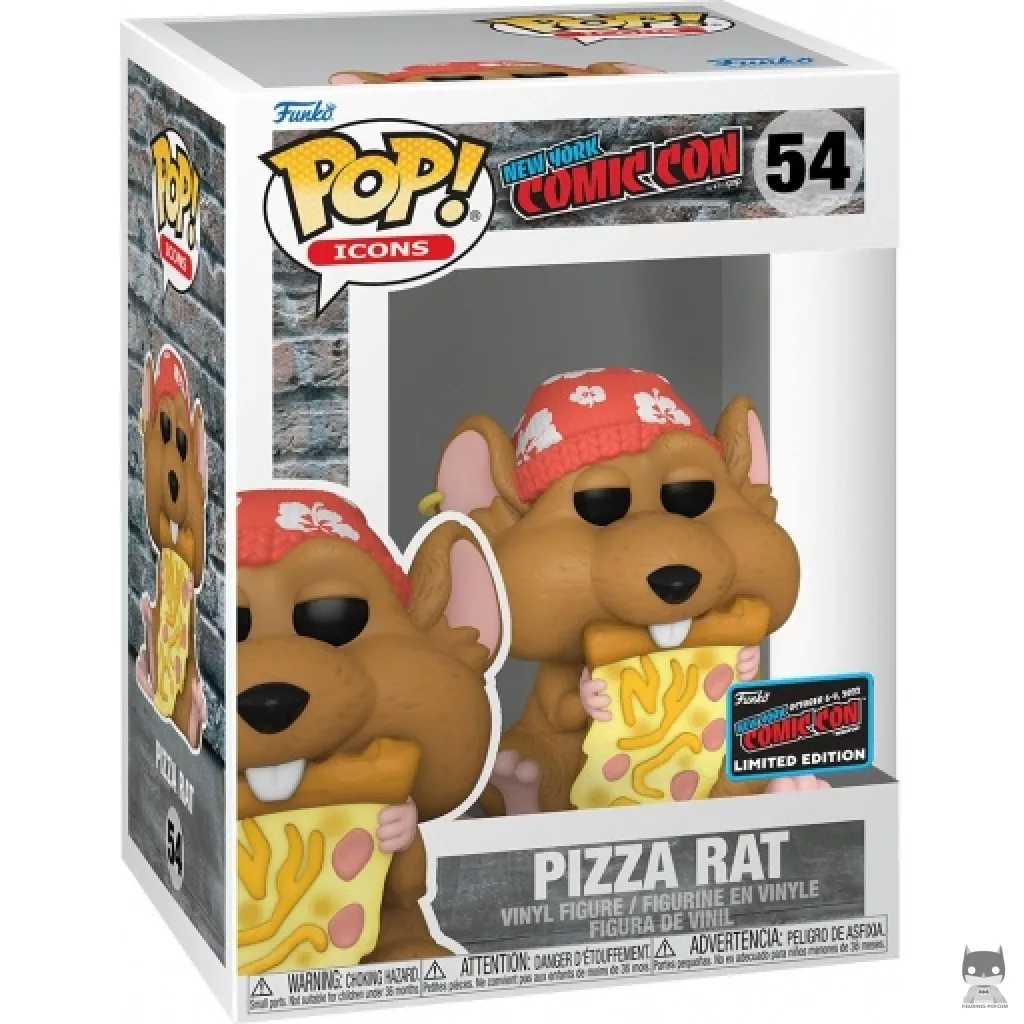 Figura Funko Pop! Pizza Rat (NYCC Fall Convention 2022) en su caja