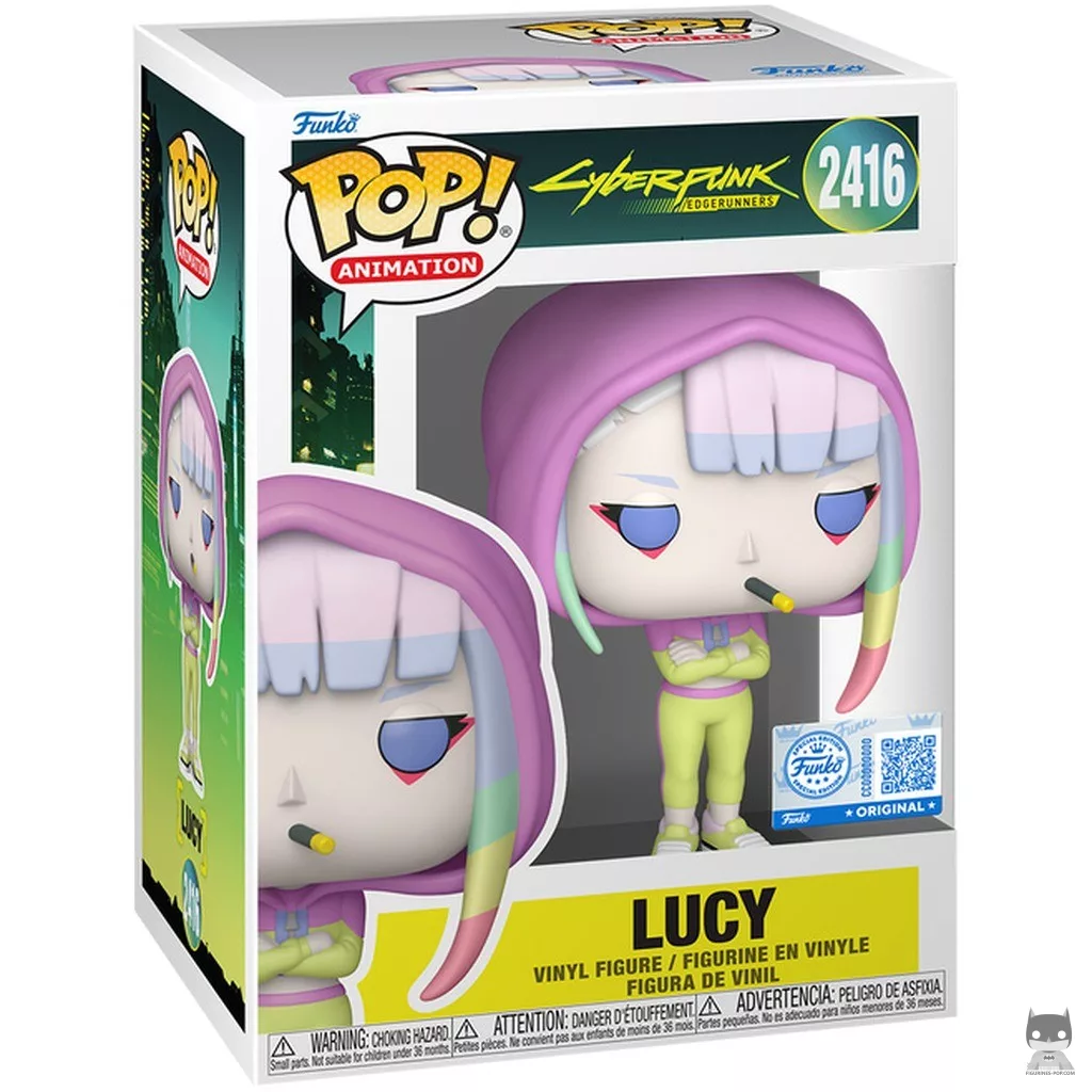 Figura Funko Pop! Lucy con sudadera en su caja