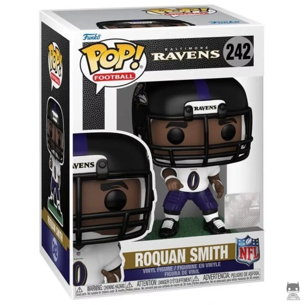 Figura Funko Pop! Roquan Smith en su caja