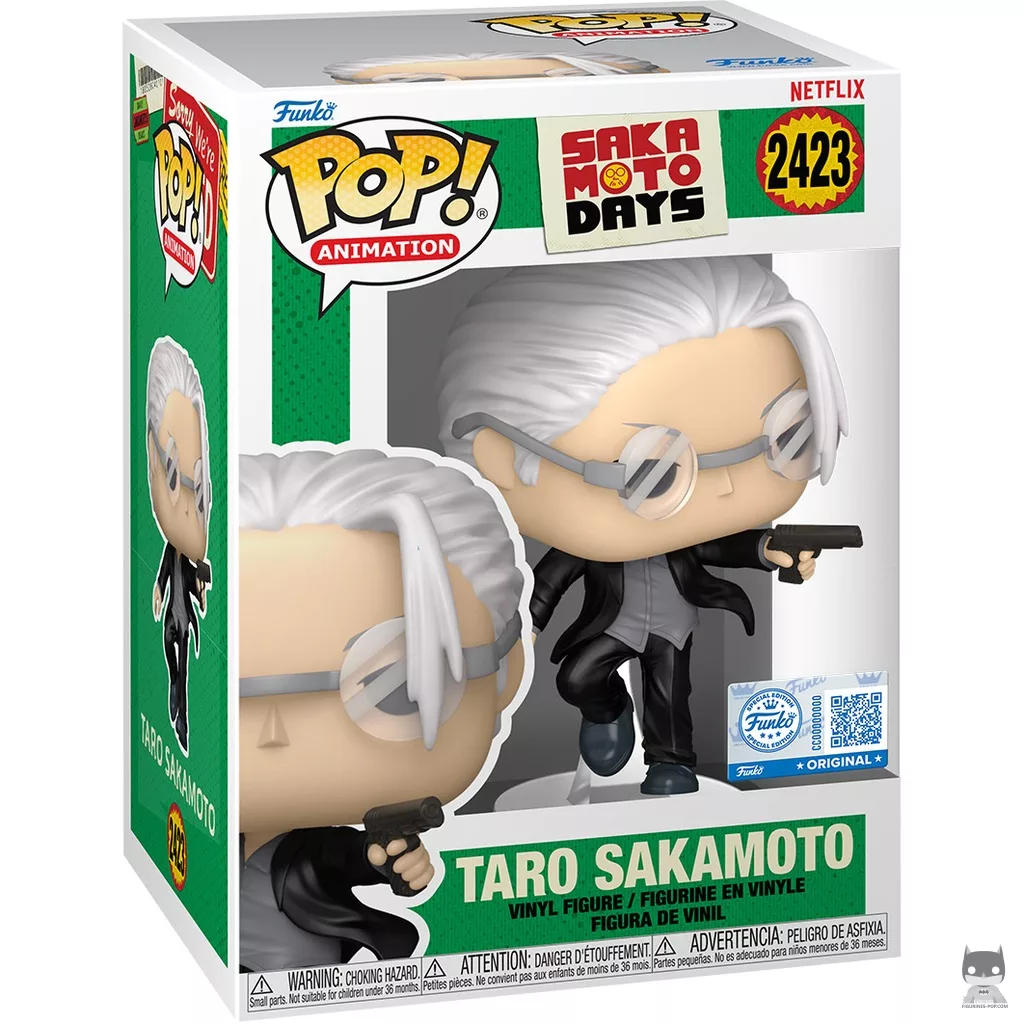 Figura Funko Pop! Taro Sakamoto con traje en su caja