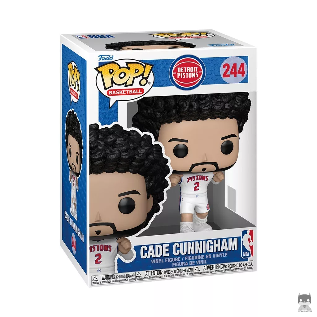 Figura Funko Pop! Cade Cunningham (Camiseta blanca Association Edition) en su caja