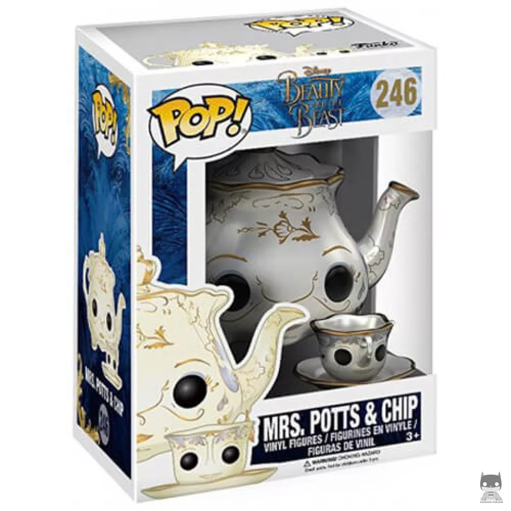 Figura Funko Pop! Señora Potts & Chip en su caja