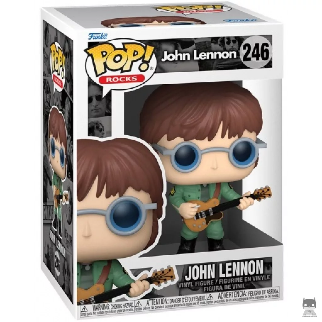 Figura Funko Pop! John Lennon con chaqueta militar en su caja