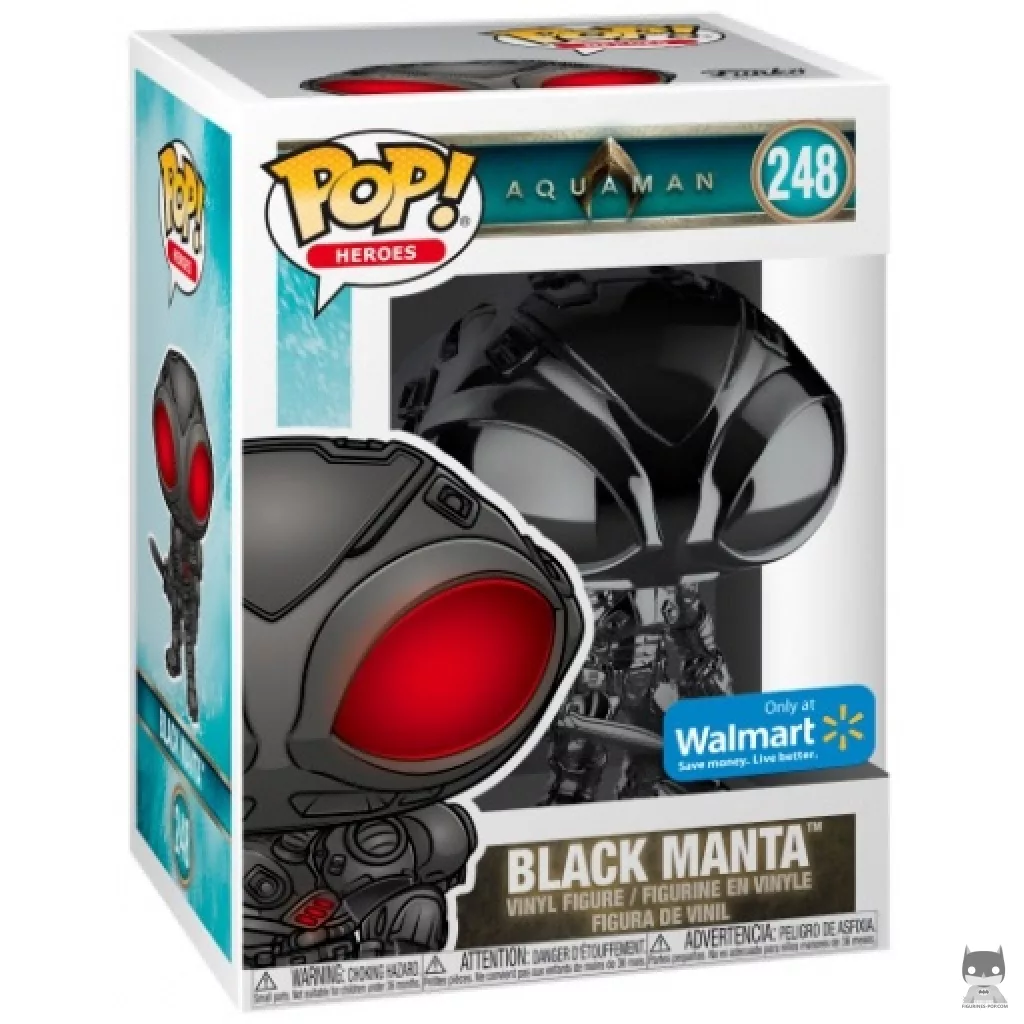 Figura Funko Pop! Black Manta (Cromado) en su caja
