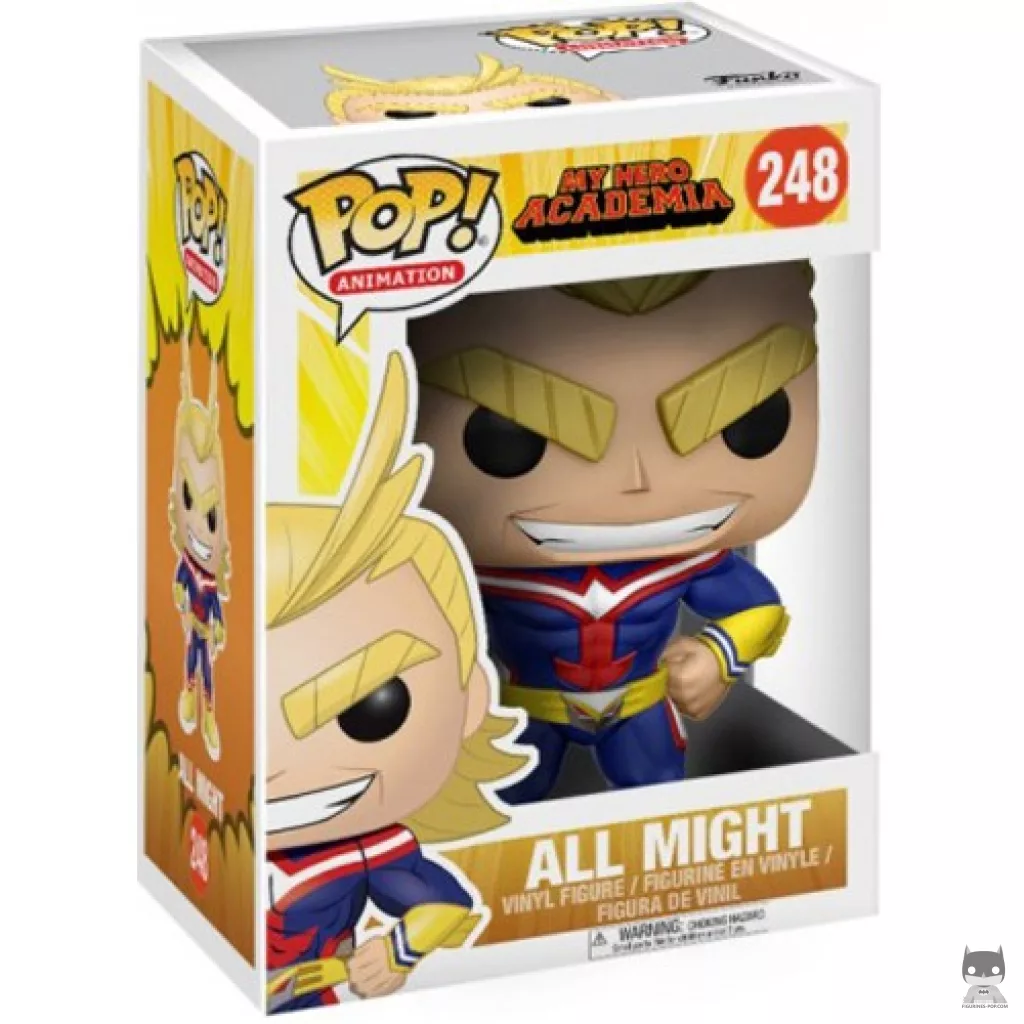 Figura Funko Pop! All Might en su caja