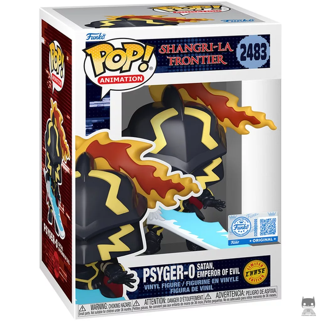 Figura Funko Pop! Psyger-0 Satán, Emperador del Mal (Chase) en su caja