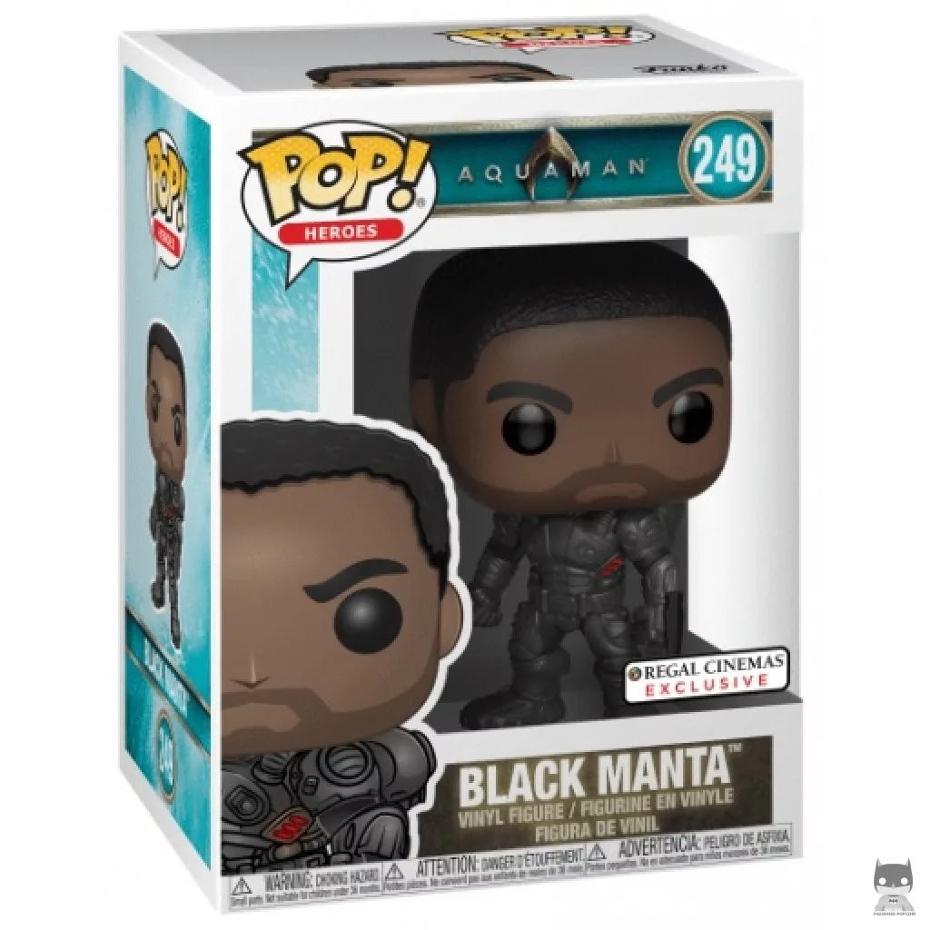 Figura Funko Pop! Black Manta (Sin máscara) en su caja