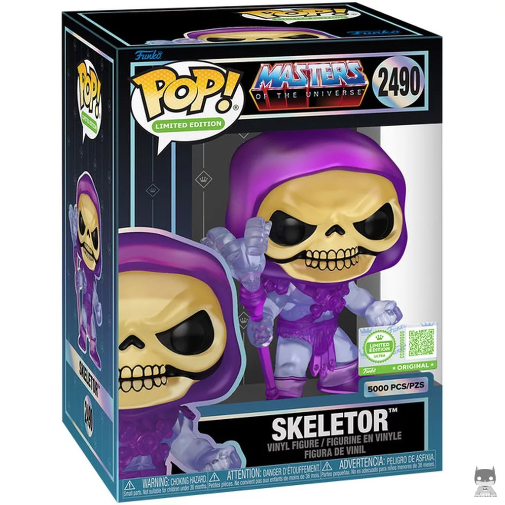 Figura Funko Pop! Skeletor (Translúcido) en su caja