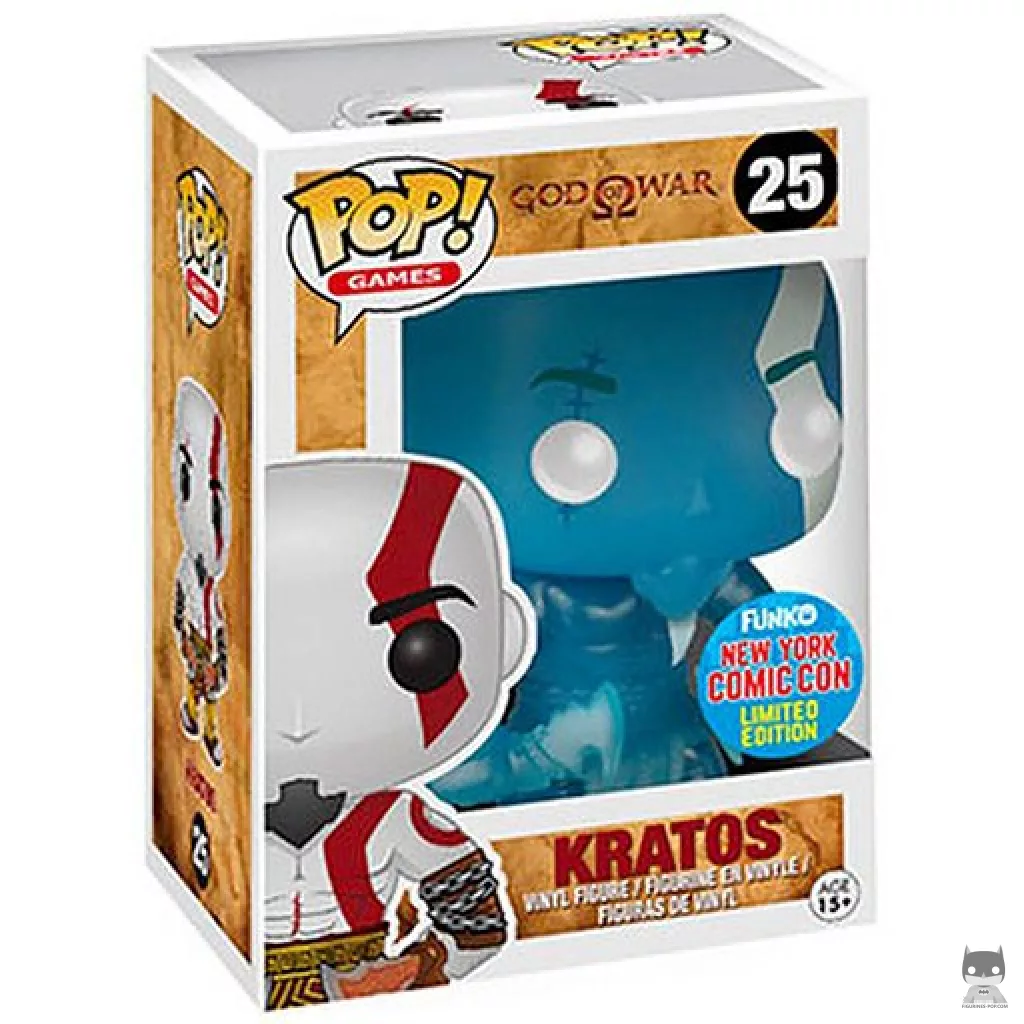 Figura Funko Pop! Kratos (Azul) en su caja