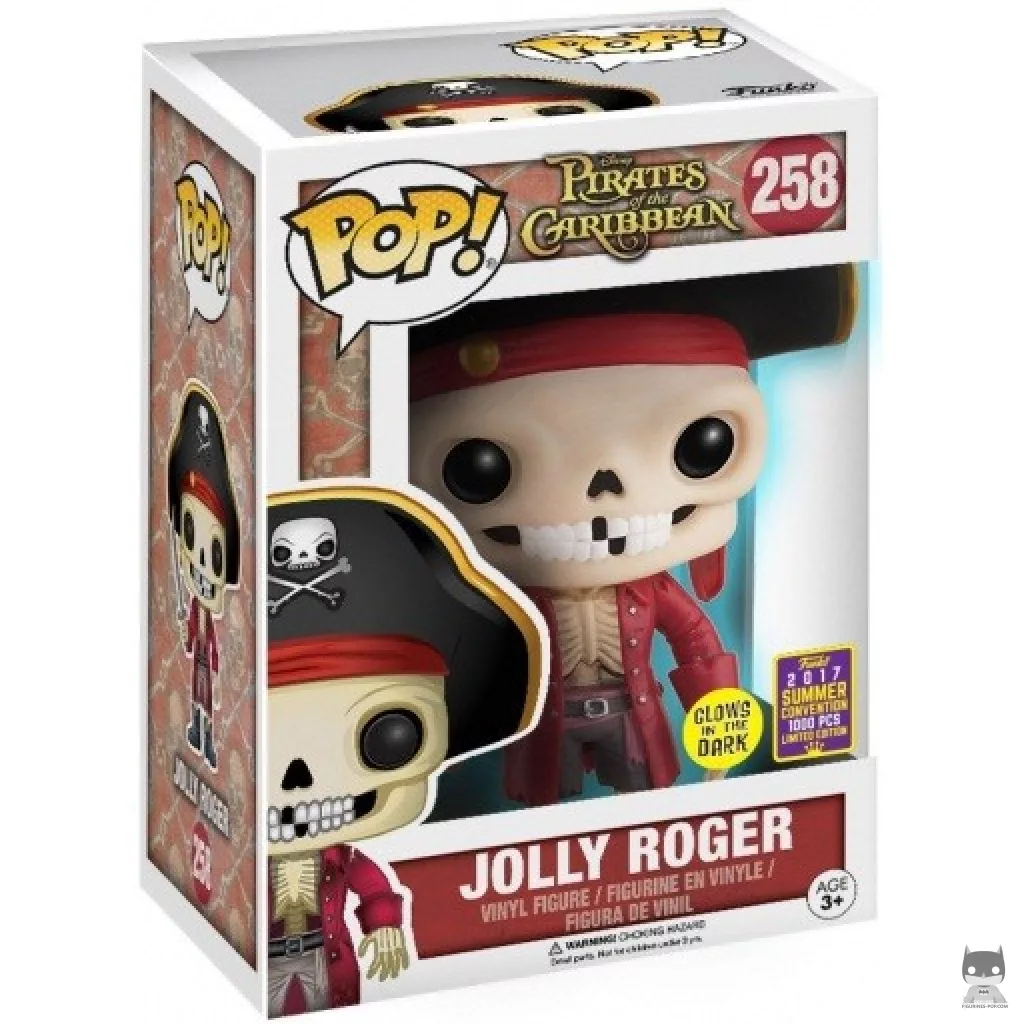 Figura Funko Pop! Jolly Roger de Piratas del Caribe en su caja