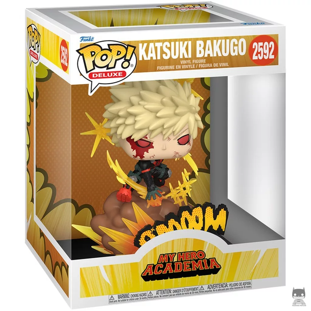 Figura Funko Pop! Katsuki Bakugo (Deluxe) en su caja