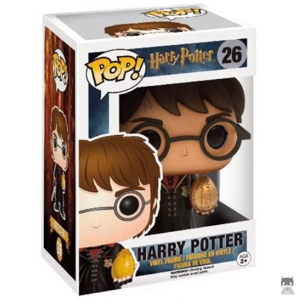 Figura Funko Pop! Harry Potter con el huevo del Torneo de los Tres Magos en su caja